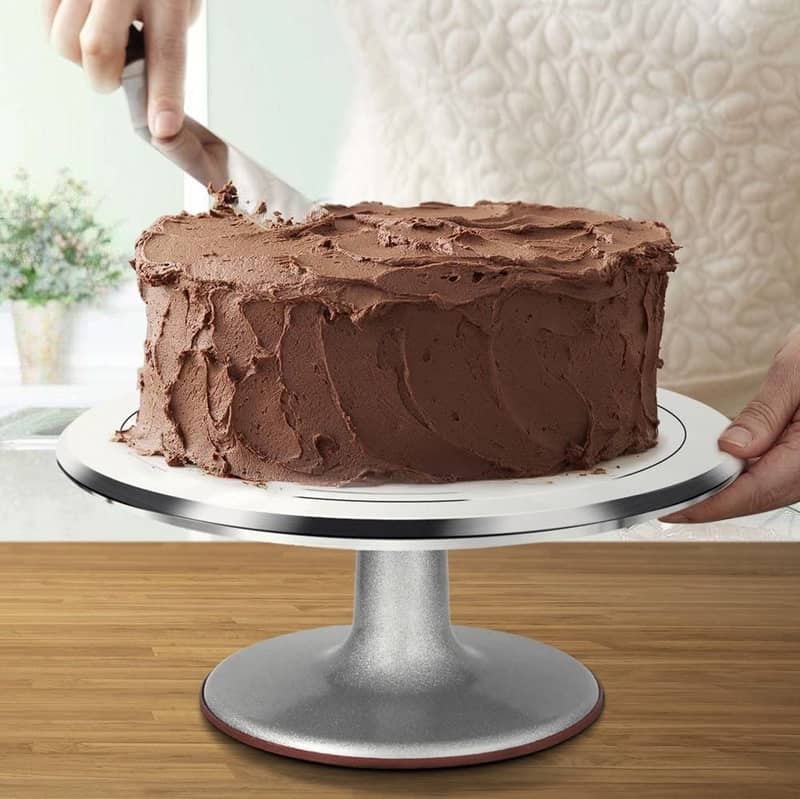 7-tlg. Set Drehbare Tortenplatte Kuchen Drehteller