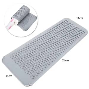 Hitzebeständige Silikonmatte Für Lockenstab & Glätteisen, Rosa, 20,5x9,5 Cm – Schützt Arbeitsplatten