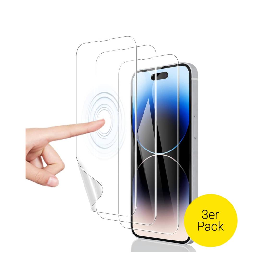 3er-Pack Displayschutzfolie Für IPhone 15 Pro Max – Kristallklar & Kratzfest