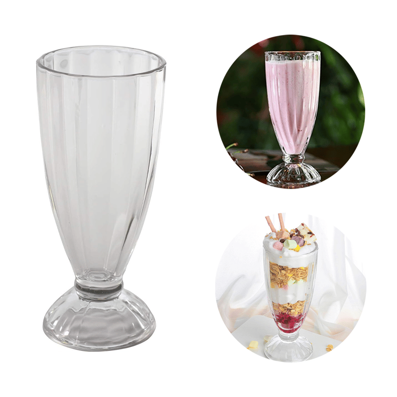 Geripptes Dessert Glas Coupe Eisbecher
