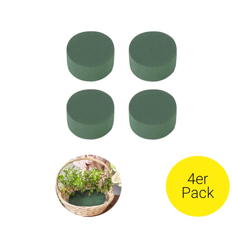 4er Set) Ø16cm Blumen Steck Schaum DIY Steckmoos