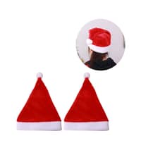 Weihnachtsmütze Aus Plüsch – Rot/weiß, Einheitsgröße Für Erwachsene, Ideal Für Weihnachtsfeiern