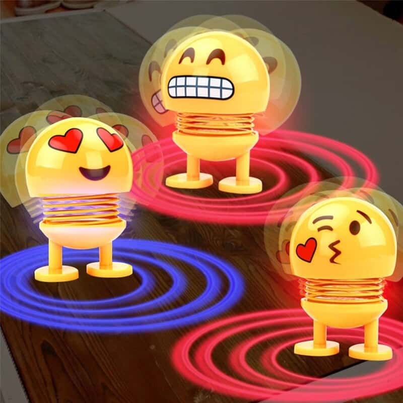 Emoji Smiley Wackelkopf Wipp-Puppe Auto / Deko / Spielzeug - Lachendes  Smiles