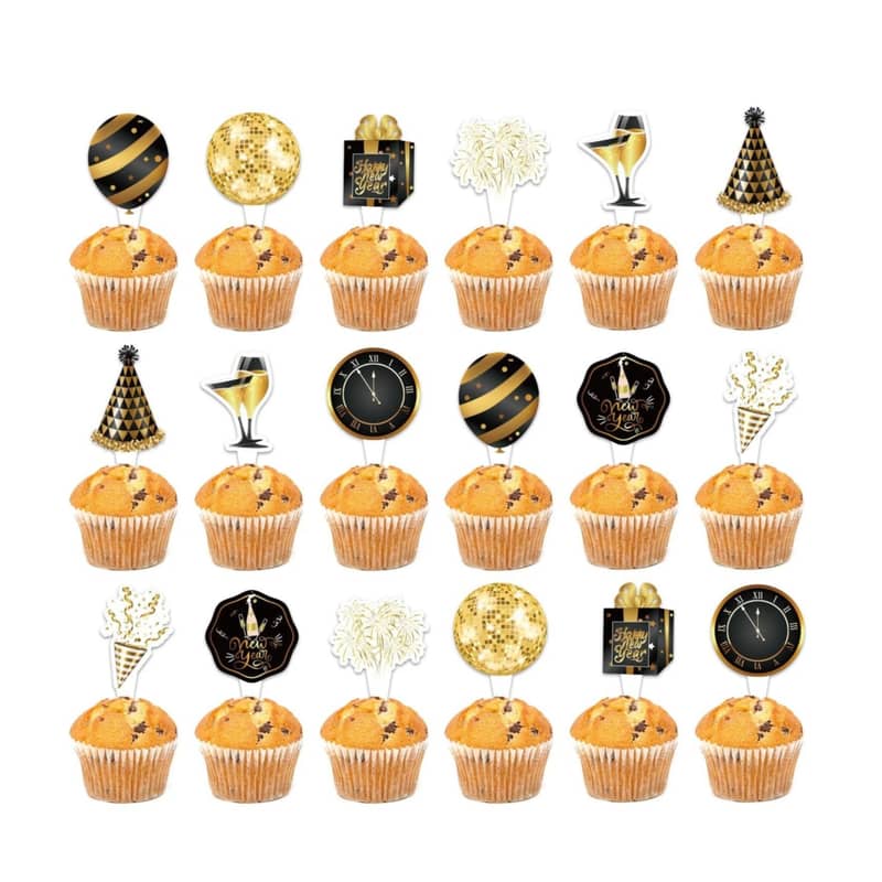 Silvester Kuchenstecker Torten Deko Happy New Year