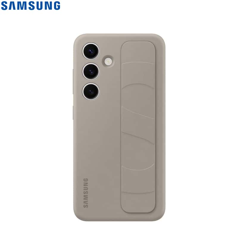 Galaxy S24 Silikon Grip Cover Hülle Taupe (Beige)