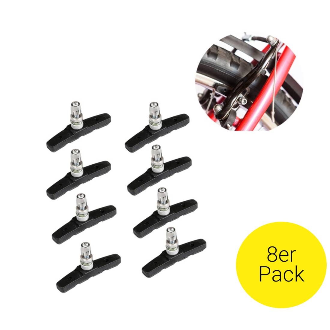 BokWin Fahrrad-Bremsbeläge Für V-Brake – Langlebig, Leise & Sicher Auch Bei Nässe