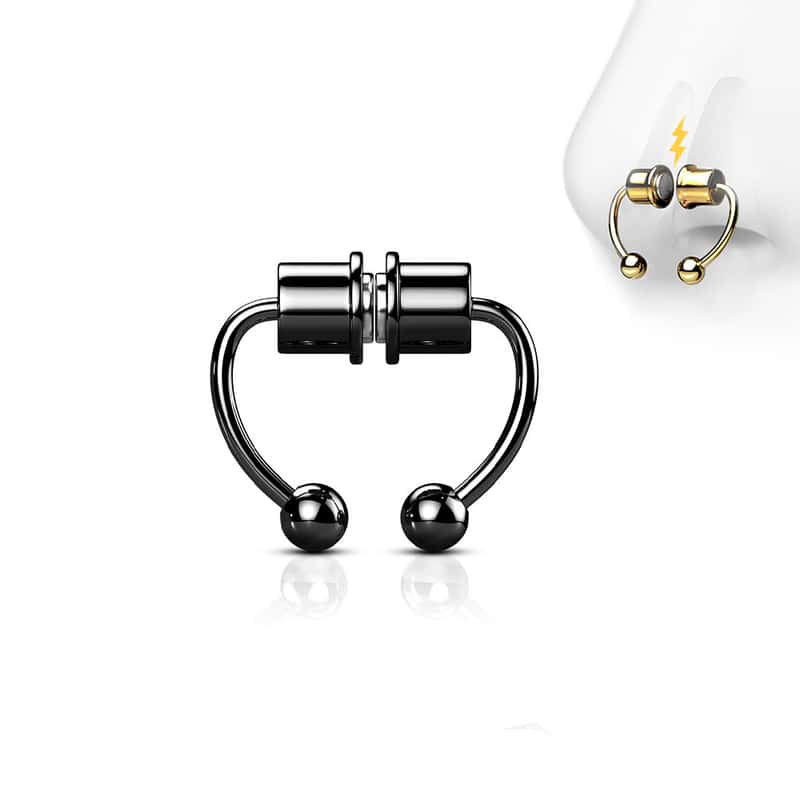 Piercing Nase Piercing Hufeisen Black 316L Chirurgenstahl 