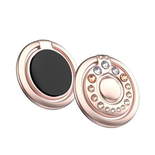 LaMignonne Handy-Ringhalter – Blumiger Fingerring, 360° Drehbar, Als Griff & Ständer, Für Alle Smartphones