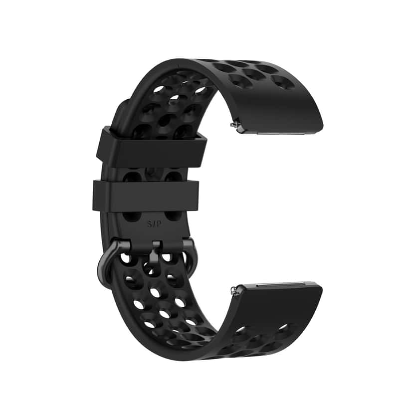 Fitbit Versa 2 Atmungsaktiv Silikon Armband Schwarz