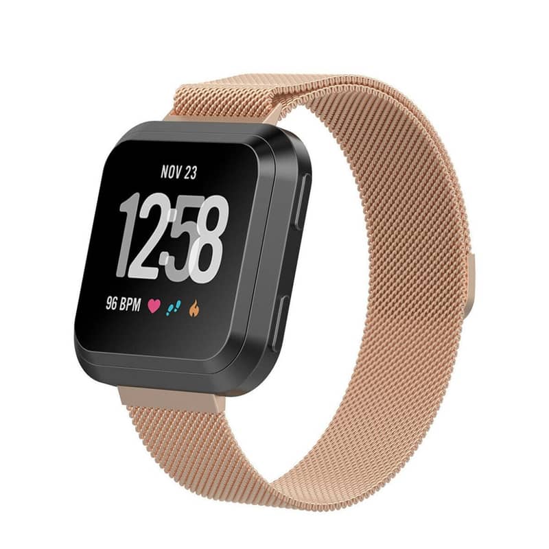 Fitbit Versa 3 / Sense Edelstahl Armband Milanaise Roségold