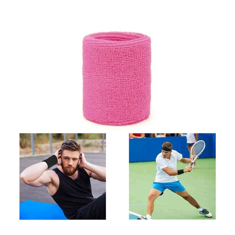 2er Sport Armband Handgelenk Schweißband Tennis Schweißbänder Fitness Jogging 