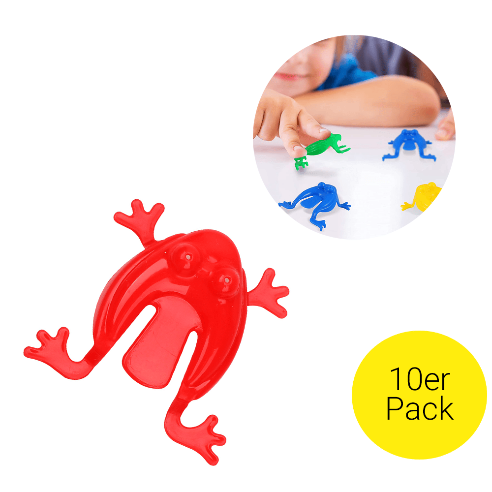 Toddmomy Springende Frösche Aus Kunststoff – 24 Stück, Bunt, Ca. 15,2x12,7 Cm | Spaß-Spielzeug Für Kinder & Partys