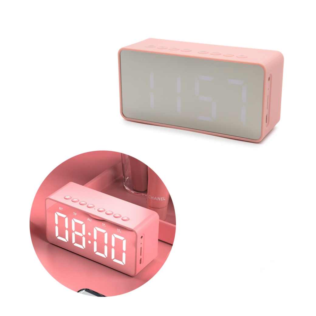 Bluetooth Radio Wecker Lautsprecher Rosa