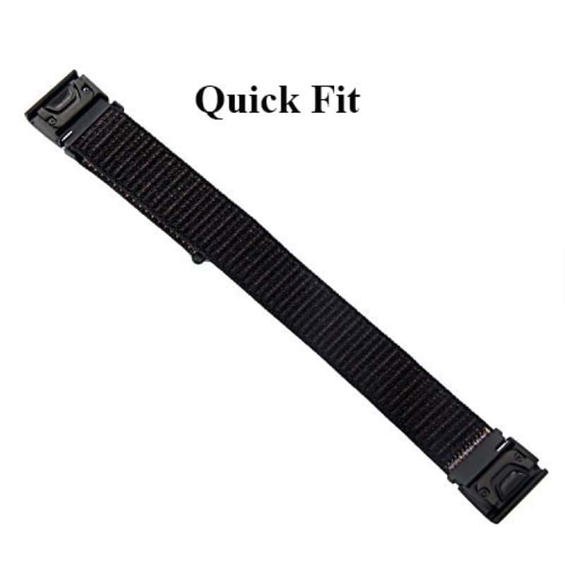 Garmin Nylon Armband mit 22mm Verschluss Schwarz