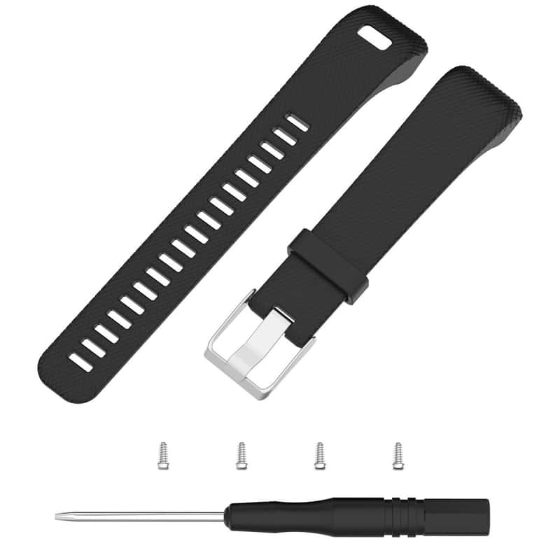 Ersatz-Silikon-Band Armbänder Armbänder für Garmin Vivosmart HR-Set schwarz 
