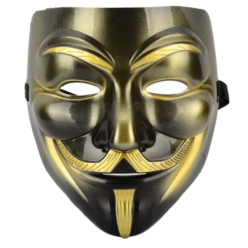 Glorious Katedral aldrig Guy Fawkes Vendetta Maske Halbmaske - Schwarz