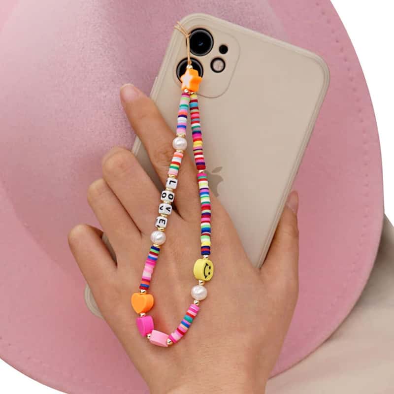 Universal Handy Kette Phone Anhänger Strap Perlen Style 1