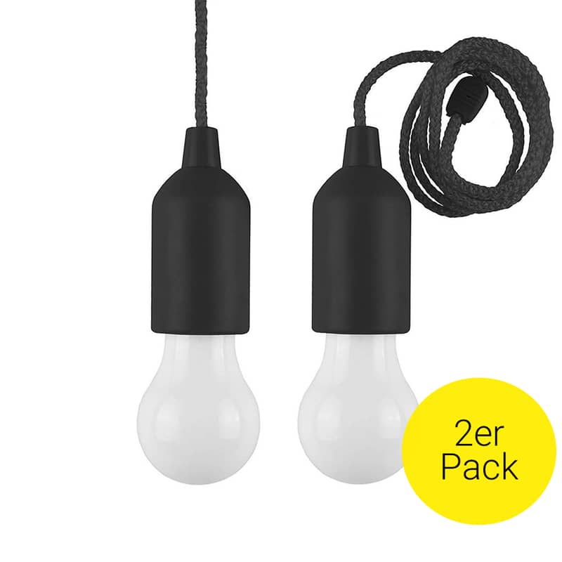 Allzweck LED Hängelampe Retro Glühbirne in Schwarz