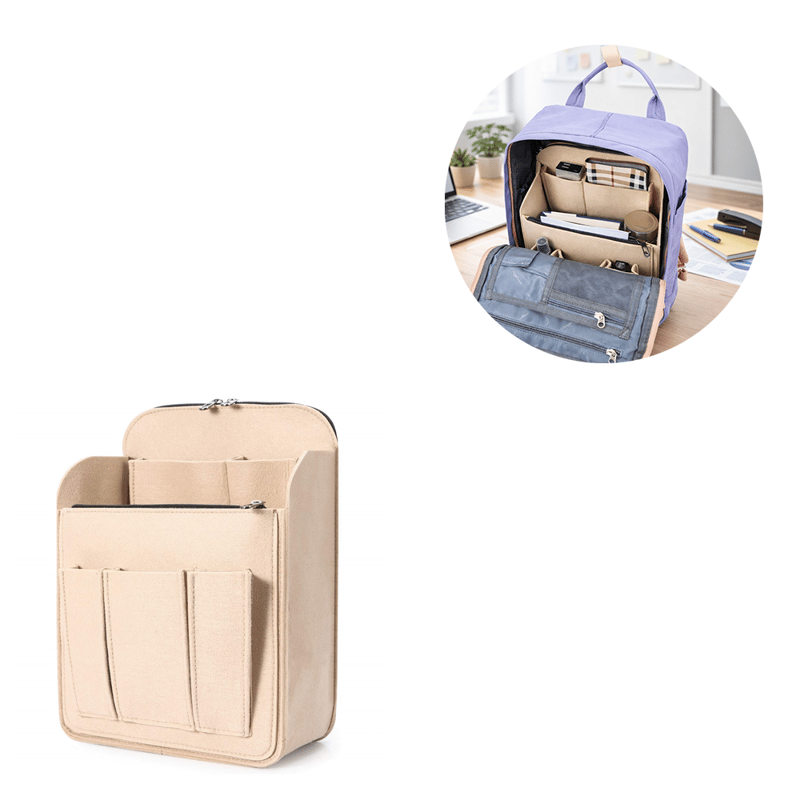 35x28cm Filz Universal Innentaschen Organizer Beige