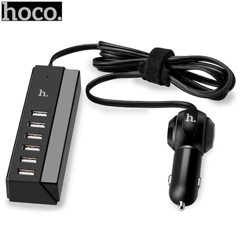 Hoco - (13A) 5-fach USB (A) Adapter USB Hub - Schwarz
