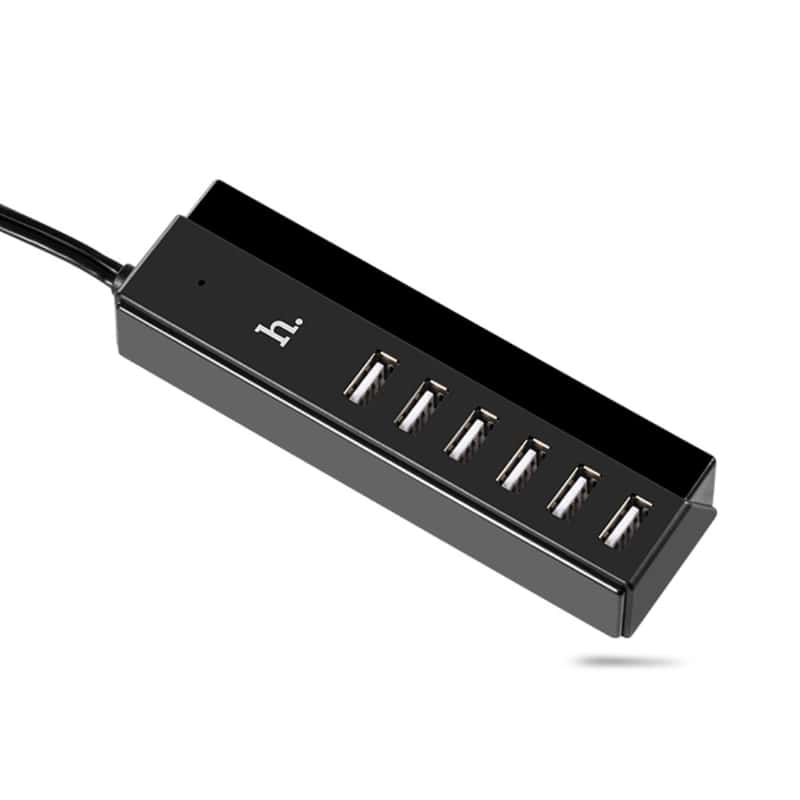 Hoco - (13A) 5-fach USB (A) Adapter USB Hub - Schwarz