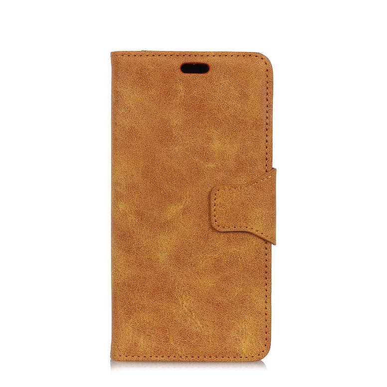 Mate 20 Pro Vintage Leder Tasche Flip Cover Braun