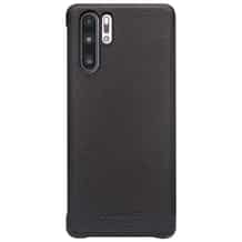 Qialino Huawei P20 Pro Echtleder Tasche View Schwarz