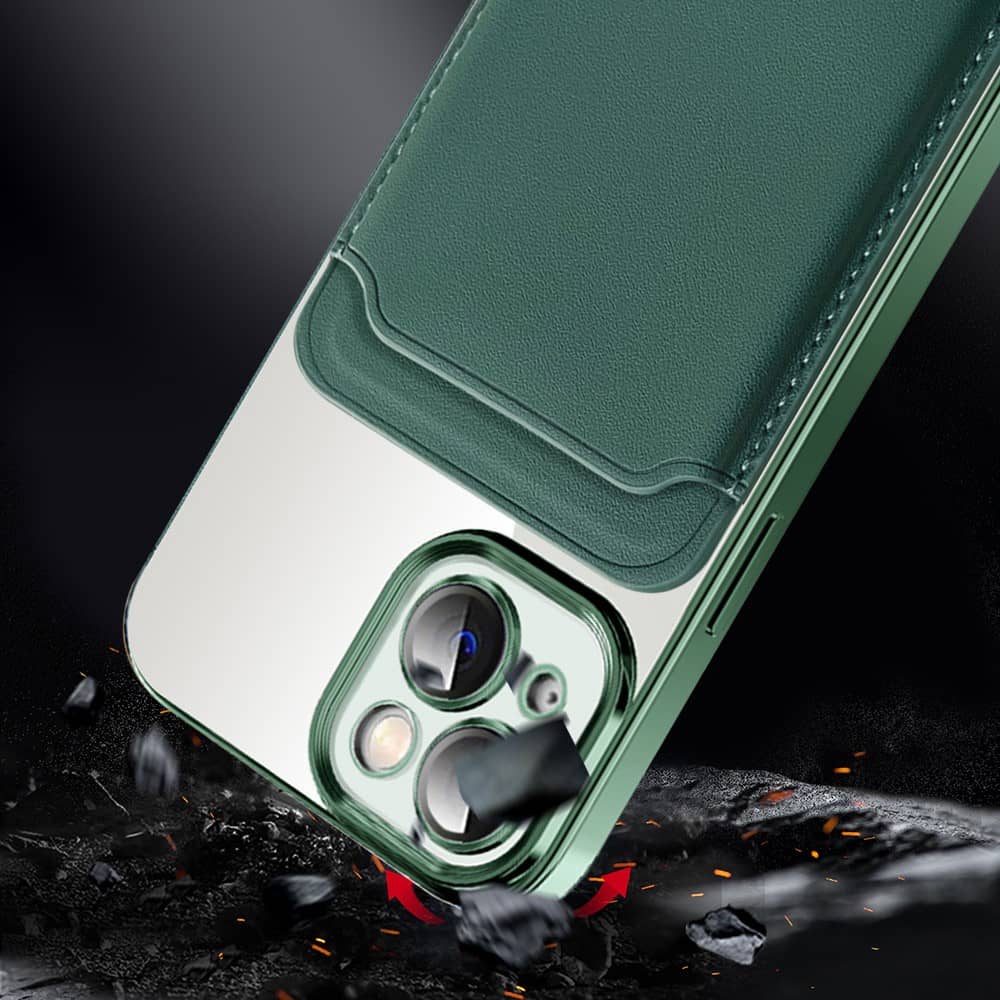 MOBESV 2-in-1 Magnetische Handyhülle Für IPhone 14 Pro – Mit Wallet & Ständer, MagSafe Kompatibel, RFID-Schutz, Grau