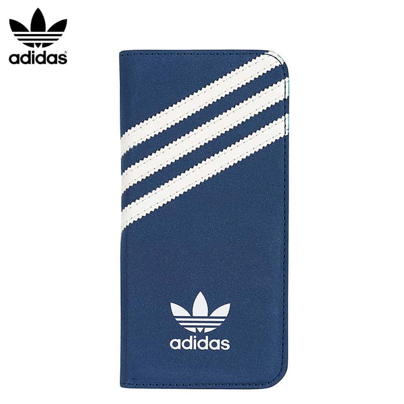 Adidas iPhone 6 6s Booklet Leder Tasche Blau
