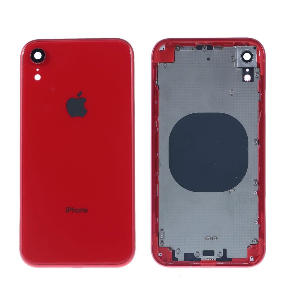 Iphone Xr Alu Backcover Mittelrahmen Tasten Set Rot