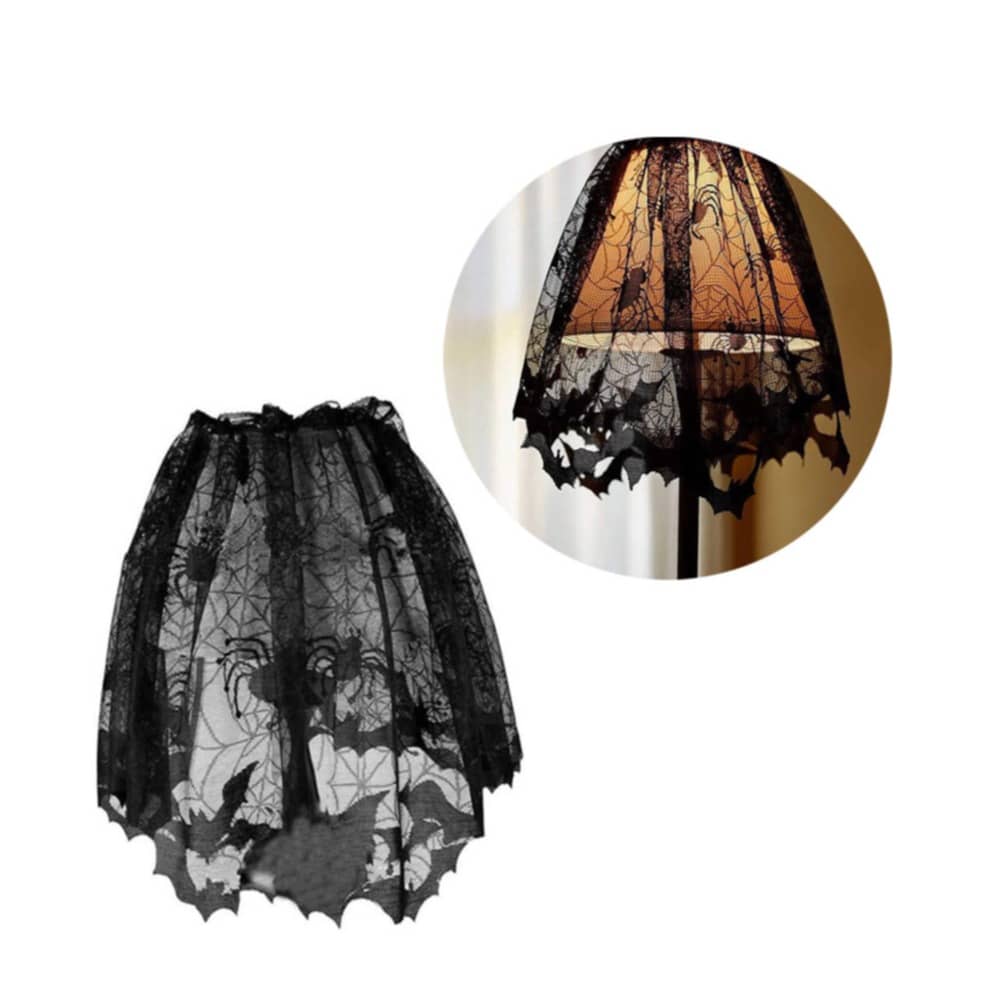 2x Halloween Lampenschirm-Abdeckungen – Spinnennetz-Design, 50,8 X 152,4 Cm, Aus Polyester