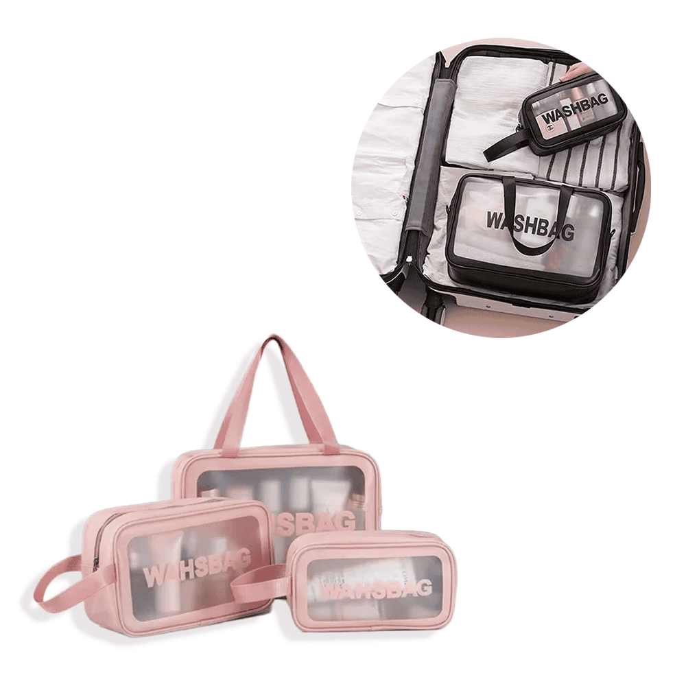 FDEETY Mini Kosmetiktasche Transparent - Kleine Make-up Tasche Aus PU-Leder Wasserdicht
