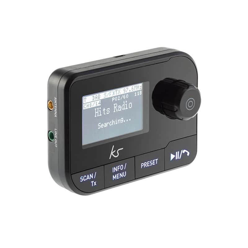 KitSound Car DAB+ Autoradio Adapter Bluetooth Schwarz