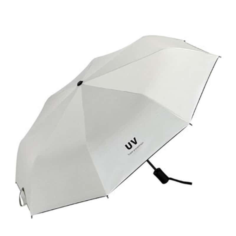 Kompakter Mini Regenschirm Sonnenschutz Schirm Grau