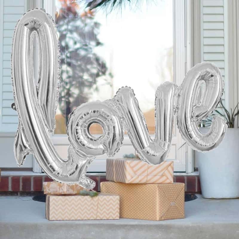 Folienballon Silber 80cm x 5m "JUST MARRIED" Party Luftballon Hochzeit Partydeko Folienballon Silber 80cm x 5m "JUST MARRIED" Party Luftballon Hochzeit Partydeko
