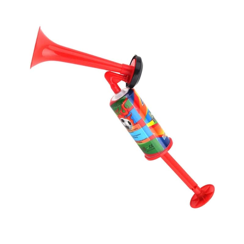 Luftdruck Fanfare Tröte Signal Horn (Air Horn) mit Handpumpe - Rot