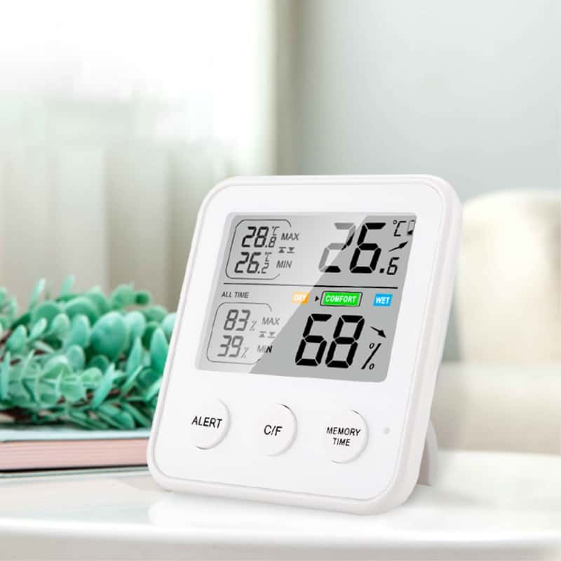 Thermometer Hygrometer Luftfeuchtigkeit Feuchtigkeitsmesser Wecker Küche Timer 