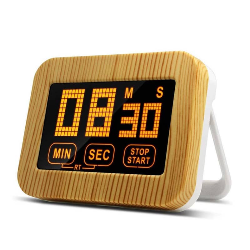 Magnetischer Küchenwecker Eieruhr Touchscreen Braun
