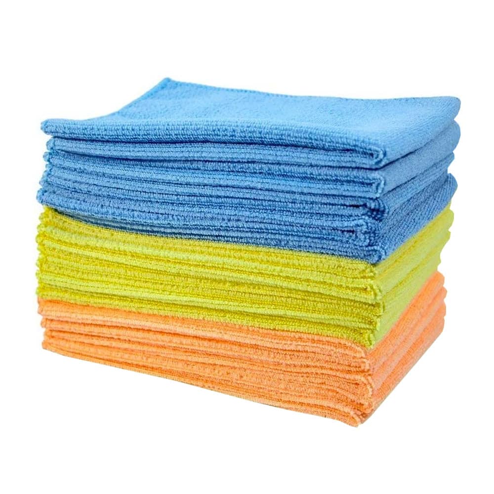 5 Stück Marsrut Mikrofasertücher – Ultradick, Saugfähig, 30x30 Cm, Gelb-grau, Für Küche, Auto, Glas