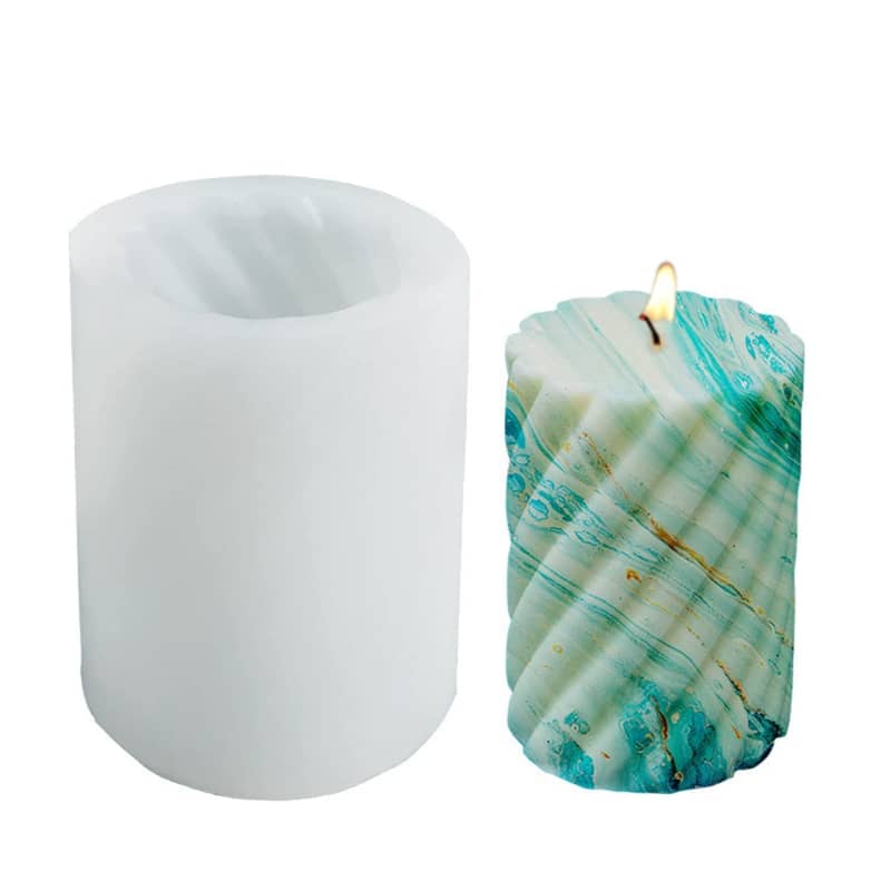 Ø50mm) Silikon Spiral Zylinder Form Kerzengiessen