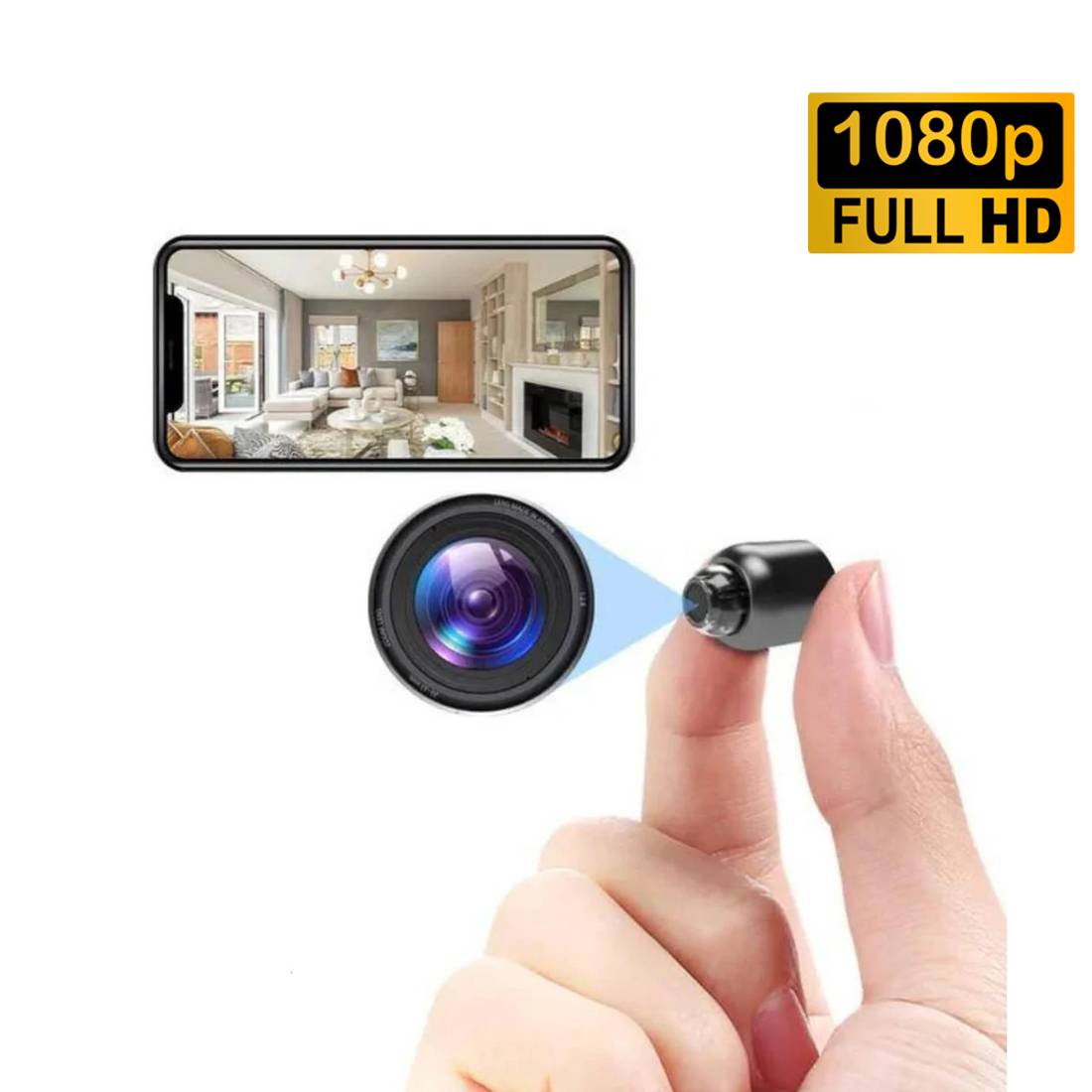 Mini Caméra Espion X5S 1080P Full HD WiFi - Vision Nocturne Couleur, Détection De Mouvement - Surveillance Intérieur/extérieur