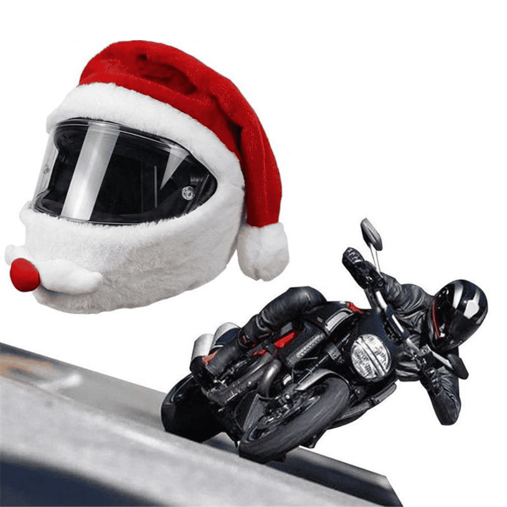 Motorradhelm Überzug Elch Design - Lustiger Plüsch Bezug Für Weihnachten