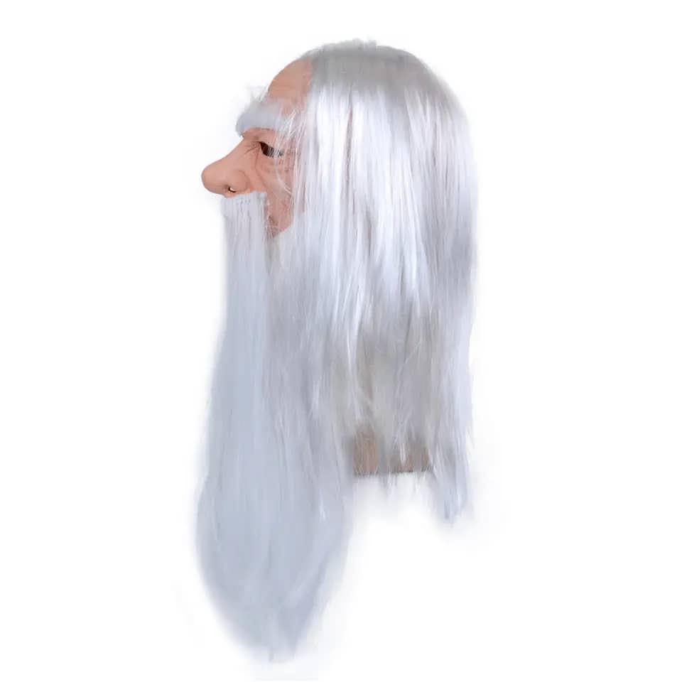 BaronHong Alpaka Latex Maske – Vollkopfmaske Für Cosplay, Halloween & Partys, Größe M (weiß)