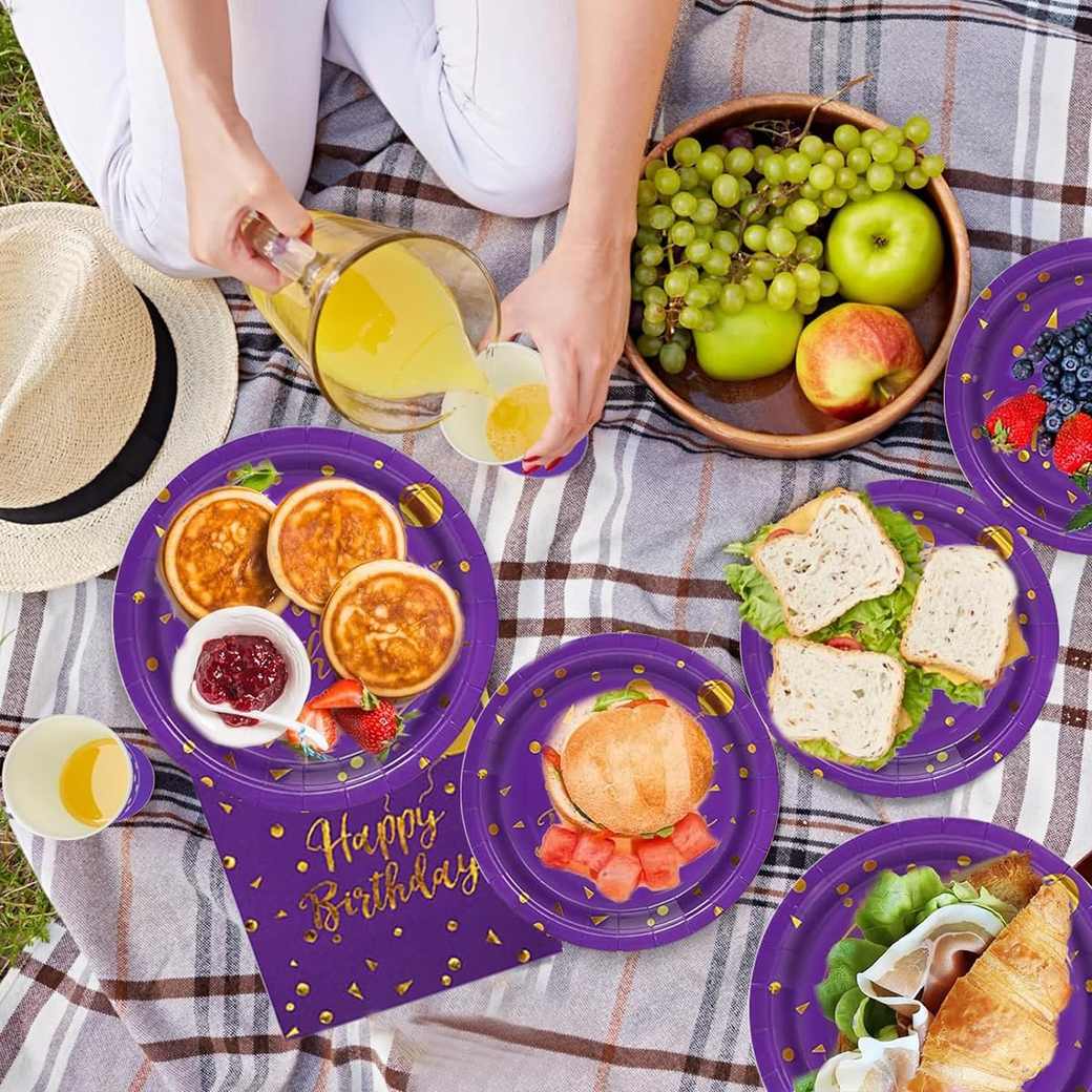 HHO Rainbow Party-Set 52-teilig | Für 16 Gäste Mit Tellern, Bechern & Servietten