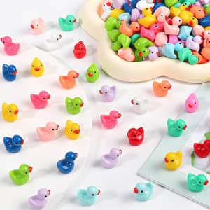 Deekin 100 Mini-Figuren – Kleine Enten & Pilze Aus Harz, Für Feengarten & Deko
