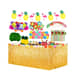 (129-tlg. Set) Sommer Party Dekoration Tischrock / Papier Strohhalme