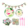 (141-tlg. Set) Sommer Party Deko Hawaii Einweg Geschirr / Servietten / Girlande - Flamingo