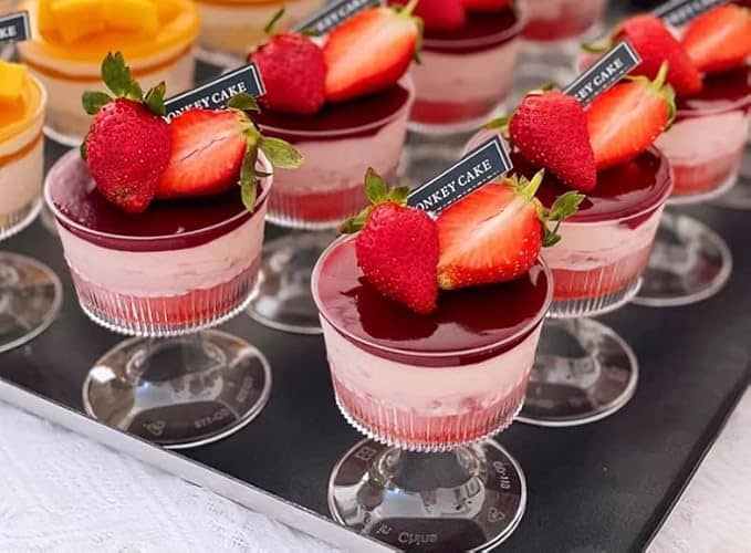 50er Set Einweg Mini Dessert Becher Party Geschirr