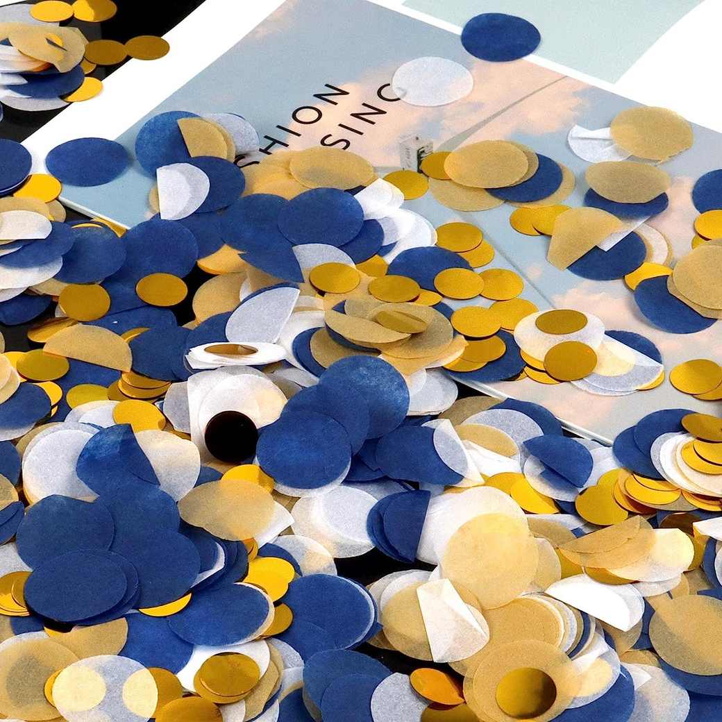 DIWULI Happy Birthday Konfetti Blau Silber - 15g Tischdeko Für Geburtstagspartys