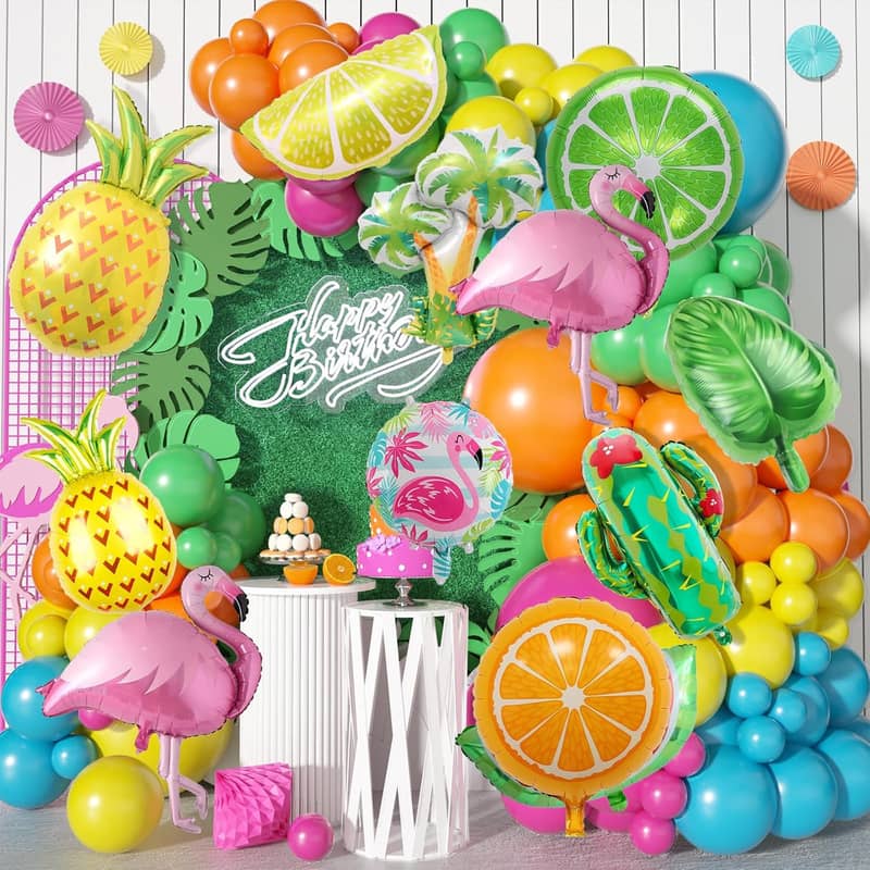 8er Set Sommer Party Deko Folien Ballon Luftballon